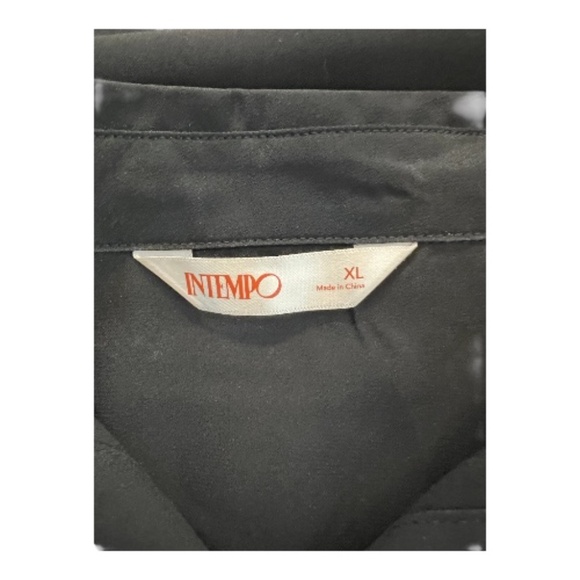 EUC Intempo black button-up blouse with gold buttons – size XL - Picture 8 of 10